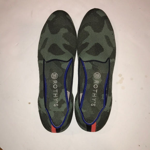 Rothy’s Round toe flats green camo 10.5 vguc - Picture 2 of 9